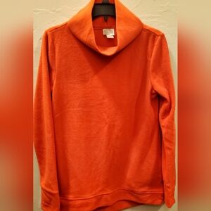 Telluride Clothing Company Sz S Orange Fleece Long Sleeve Pullover w/Pockets